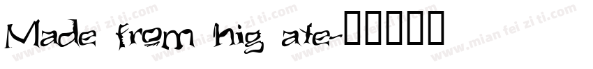 Made from hig ate字体转换